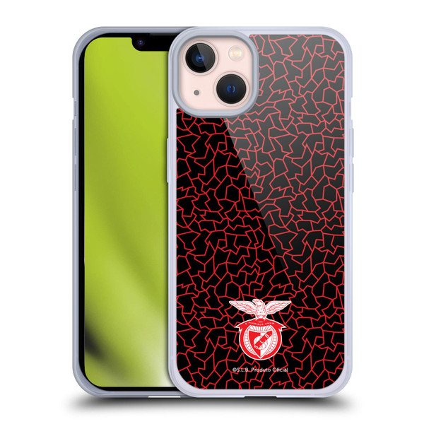 S.L. Benfica 2021/22 Crest Mosaic Pattern Soft Gel Case for Apple iPhone 13