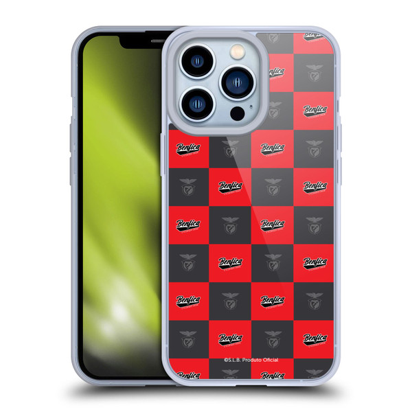 S.L. Benfica 2021/22 Crest Logo Pattern Soft Gel Case for Apple iPhone 13 Pro