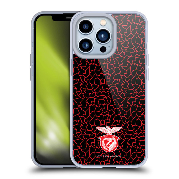 S.L. Benfica 2021/22 Crest Mosaic Pattern Soft Gel Case for Apple iPhone 13 Pro