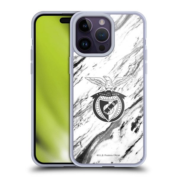 S.L. Benfica 2021/22 Crest Marble Soft Gel Case for Apple iPhone 14 Pro Max