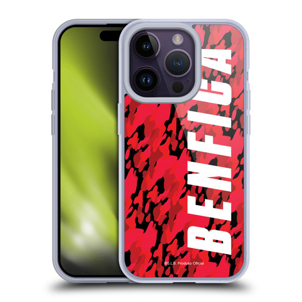 S.L. Benfica 2021/22 Crest Camouflage Soft Gel Case for Apple iPhone 14 Pro