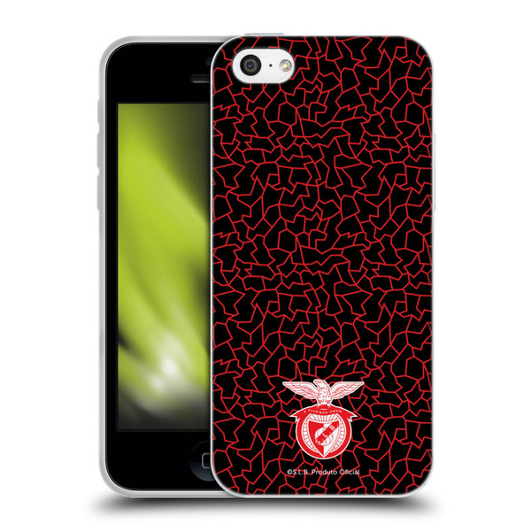 S.L. Benfica 2021/22 Crest Mosaic Pattern Soft Gel Case for Apple iPhone 5c