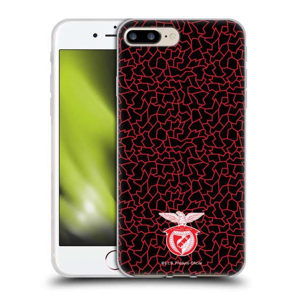 S.L. Benfica 2021/22 Crest Mosaic Pattern Soft Gel Case for Apple iPhone 7 Plus / iPhone 8 Plus