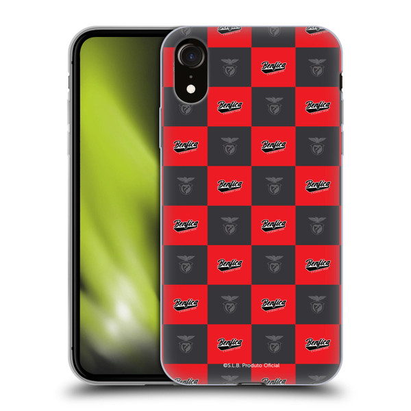 S.L. Benfica 2021/22 Crest Logo Pattern Soft Gel Case for Apple iPhone XR