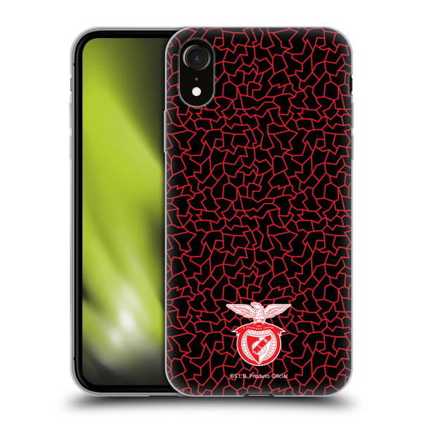 S.L. Benfica 2021/22 Crest Mosaic Pattern Soft Gel Case for Apple iPhone XR