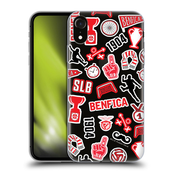S.L. Benfica 2021/22 Crest Stickers Soft Gel Case for Apple iPhone XR