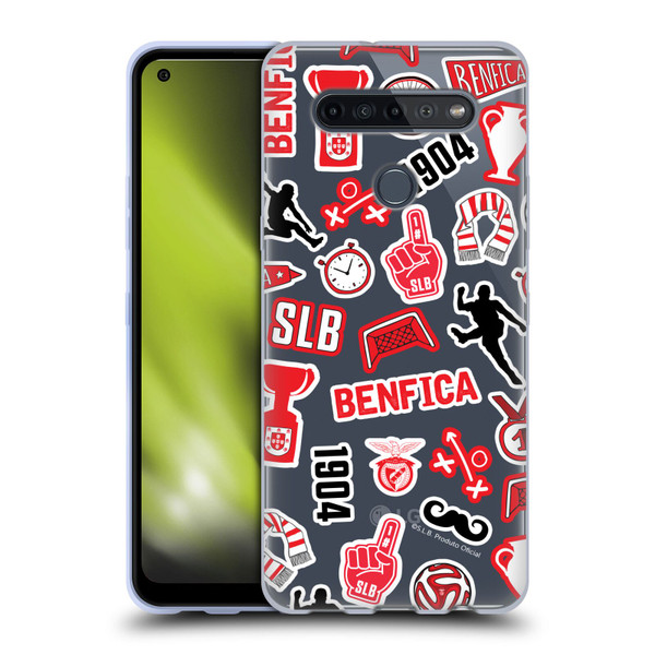 S.L. Benfica 2021/22 Crest Stickers Soft Gel Case for LG K51S
