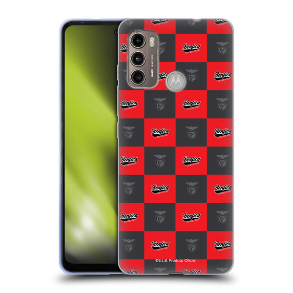 S.L. Benfica 2021/22 Crest Logo Pattern Soft Gel Case for Motorola Moto G60 / Moto G40 Fusion