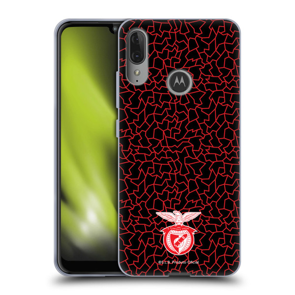 S.L. Benfica 2021/22 Crest Mosaic Pattern Soft Gel Case for Motorola Moto E6 Plus