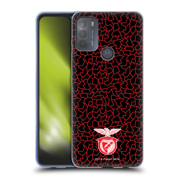 S.L. Benfica 2021/22 Crest Mosaic Pattern Soft Gel Case for Motorola Moto G50