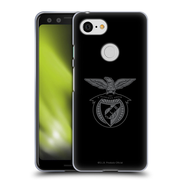 S.L. Benfica 2021/22 Crest Black Soft Gel Case for Google Pixel 3