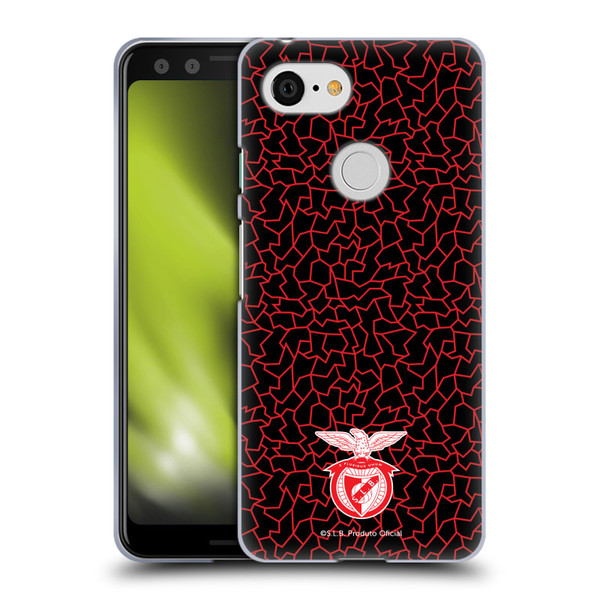 S.L. Benfica 2021/22 Crest Mosaic Pattern Soft Gel Case for Google Pixel 3