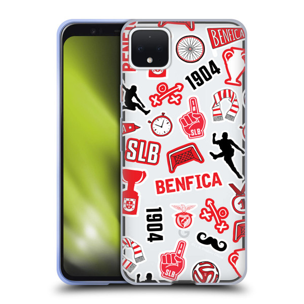 S.L. Benfica 2021/22 Crest Stickers Soft Gel Case for Google Pixel 4 XL
