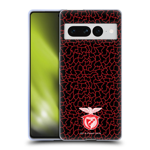 S.L. Benfica 2021/22 Crest Mosaic Pattern Soft Gel Case for Google Pixel 7 Pro
