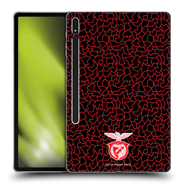 S.L. Benfica 2021/22 Crest Mosaic Pattern Soft Gel Case for Samsung Galaxy Tab S8 Plus