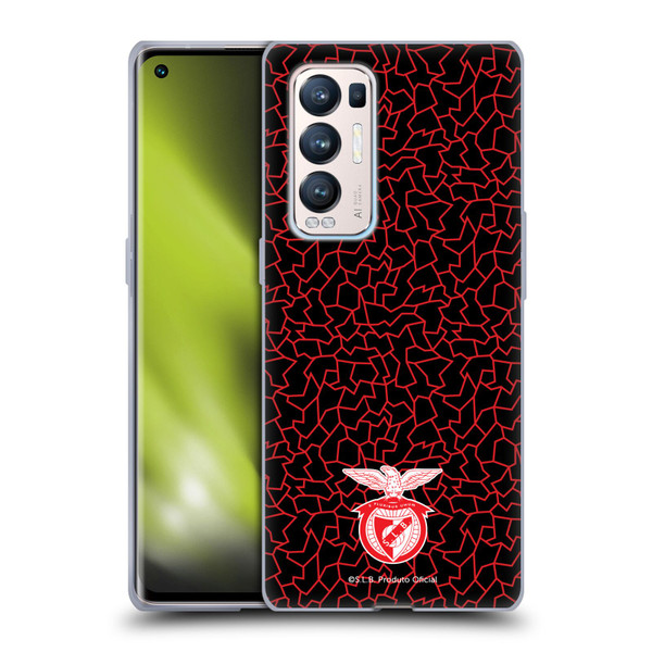 S.L. Benfica 2021/22 Crest Mosaic Pattern Soft Gel Case for OPPO Find X3 Neo / Reno5 Pro+ 5G