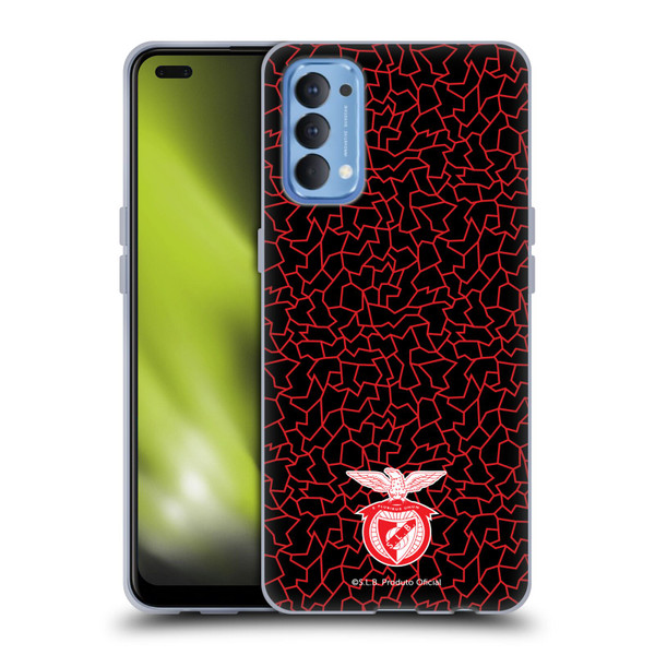 S.L. Benfica 2021/22 Crest Mosaic Pattern Soft Gel Case for OPPO Reno 4 5G