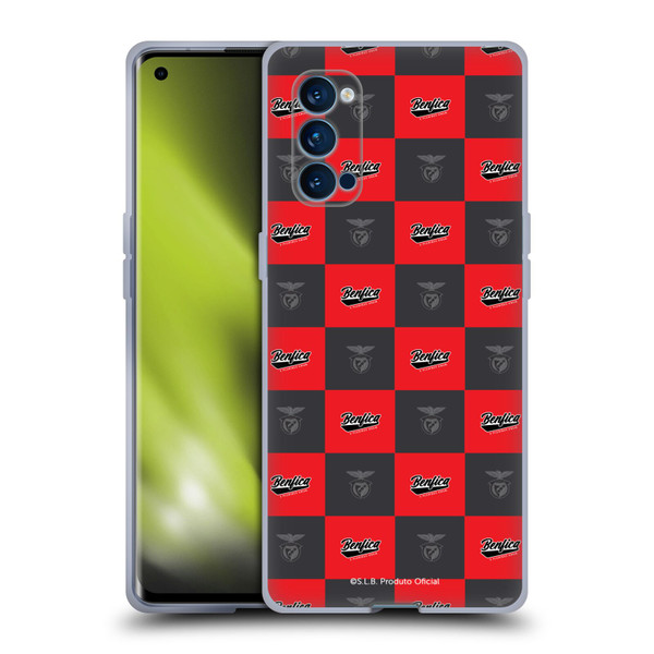 S.L. Benfica 2021/22 Crest Logo Pattern Soft Gel Case for OPPO Reno 4 Pro 5G