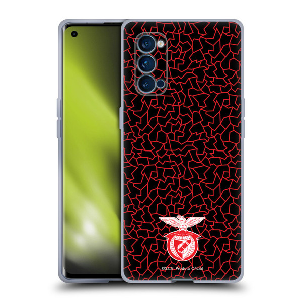 S.L. Benfica 2021/22 Crest Mosaic Pattern Soft Gel Case for OPPO Reno 4 Pro 5G