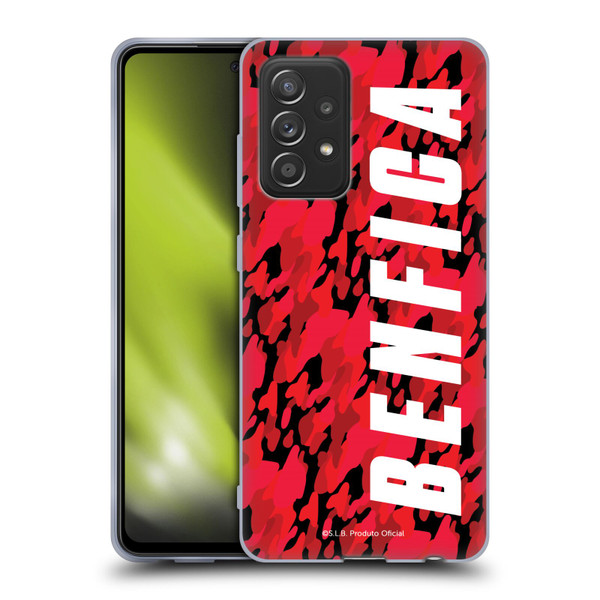 S.L. Benfica 2021/22 Crest Camouflage Soft Gel Case for Samsung Galaxy A52 / A52s / 5G (2021)