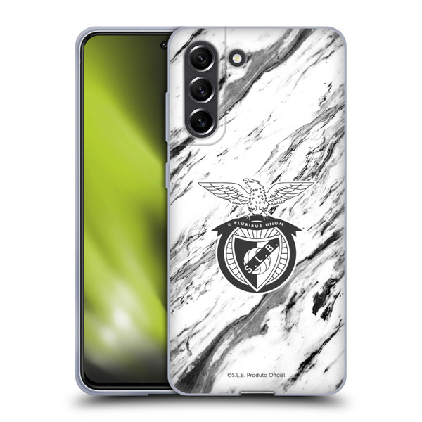 S.L. Benfica 2021/22 Crest Marble Soft Gel Case for Samsung Galaxy S21 FE 5G