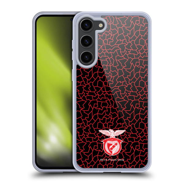 S.L. Benfica 2021/22 Crest Mosaic Pattern Soft Gel Case for Samsung Galaxy S23+ 5G