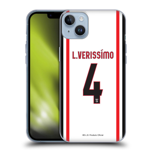 S.L. Benfica 2021/22 Players Away Kit Lucas Veríssimo Soft Gel Case for Apple iPhone 14 Plus