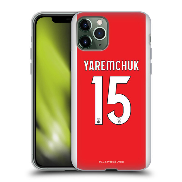 S.L. Benfica 2021/22 Players Home Kit Roman Yaremchuk Soft Gel Case for Apple iPhone 11 Pro