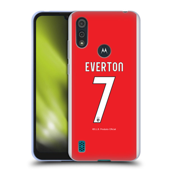 S.L. Benfica 2021/22 Players Home Kit Everton Soares Soft Gel Case for Motorola Moto E6s (2020)