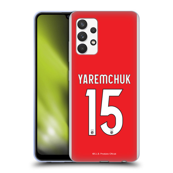 S.L. Benfica 2021/22 Players Home Kit Roman Yaremchuk Soft Gel Case for Samsung Galaxy A32 (2021)