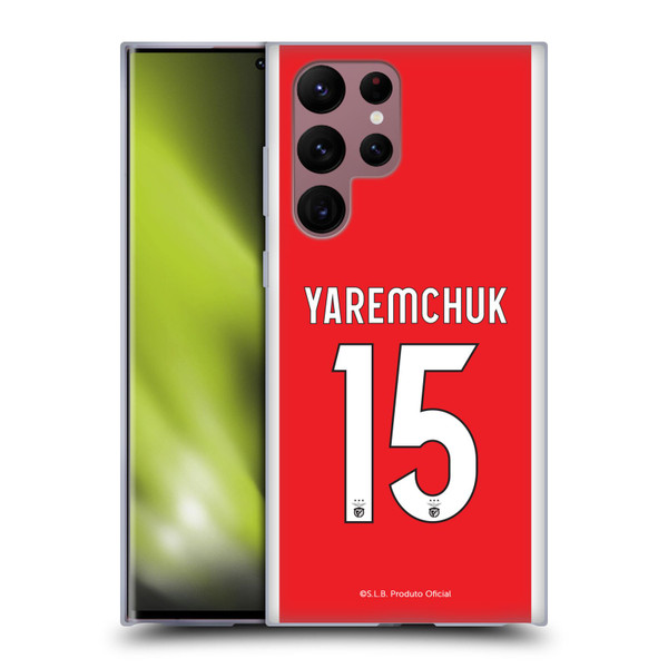 S.L. Benfica 2021/22 Players Home Kit Roman Yaremchuk Soft Gel Case for Samsung Galaxy S22 Ultra 5G