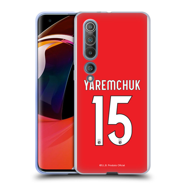 S.L. Benfica 2021/22 Players Home Kit Roman Yaremchuk Soft Gel Case for Xiaomi Mi 10 5G / Mi 10 Pro 5G