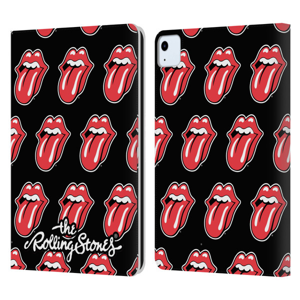 The Rolling Stones Licks Collection Tongue Classic Pattern Leather Book Wallet Case Cover For Apple iPad Air 2020 / 2022