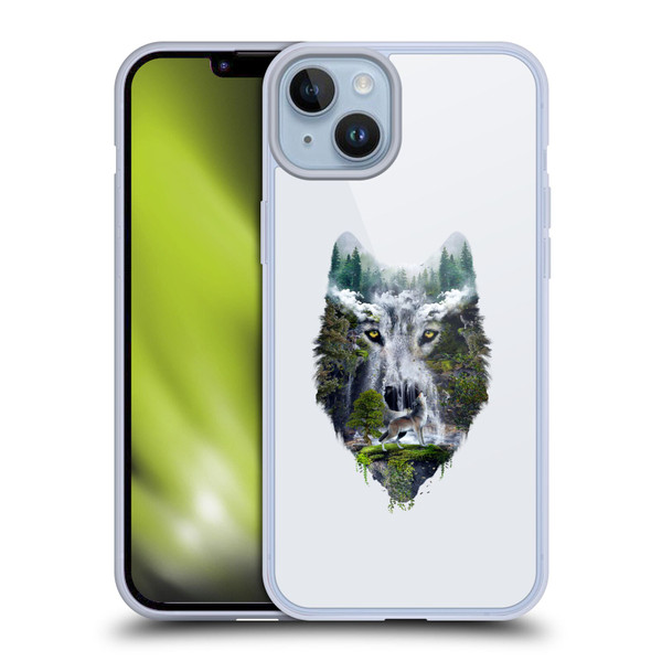 Riza Peker Animal Abstract Wolf Nature Soft Gel Case for Apple iPhone 14 Plus