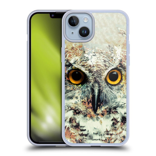 Riza Peker Animals Owl II Soft Gel Case for Apple iPhone 14 Plus