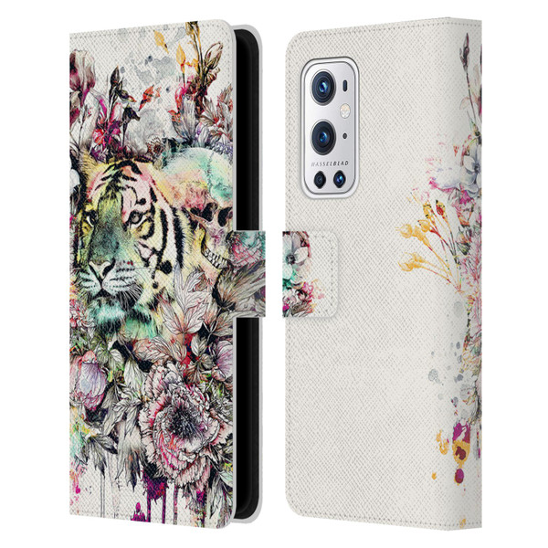 Riza Peker Animals Tiger Leather Book Wallet Case Cover For OnePlus 9 Pro