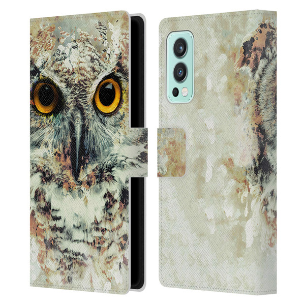 Riza Peker Animals Owl II Leather Book Wallet Case Cover For OnePlus Nord 2 5G