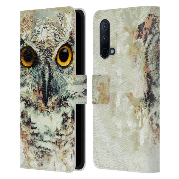 Riza Peker Animals Owl II Leather Book Wallet Case Cover For OnePlus Nord CE 5G