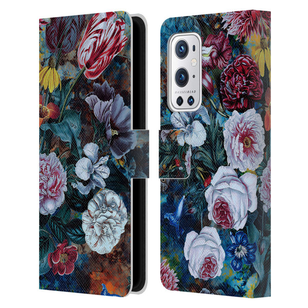 Riza Peker Florals Full Bloom Leather Book Wallet Case Cover For OnePlus 9 Pro