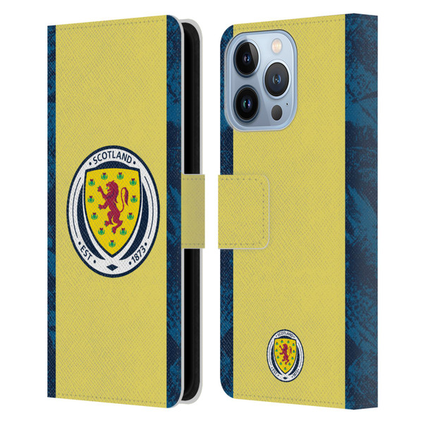 Scotland National Football Team Kits 2020 Home Goalkeeper Leather Book Wallet Case Cover For Apple iPhone 13 Pro