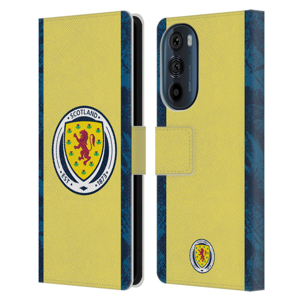Scotland National Football Team Kits 2020 Home Goalkeeper Leather Book Wallet Case Cover For Motorola Edge 30
