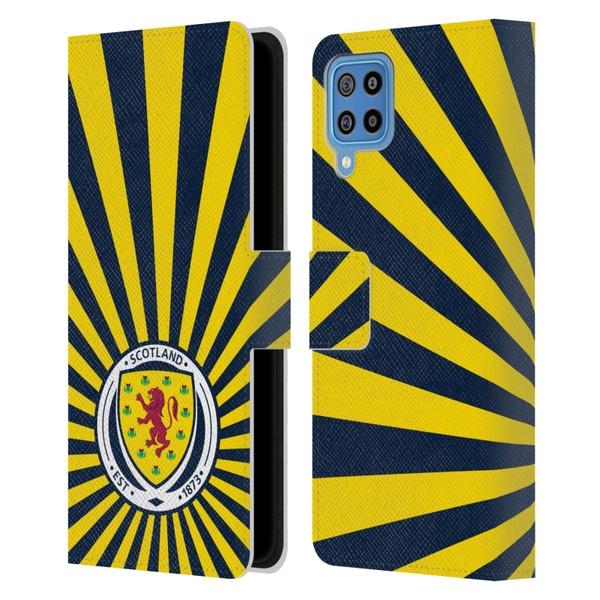 Scotland National Football Team Logo 2 Sun Rays Leather Book Wallet Case Cover For Samsung Galaxy F22 (2021)