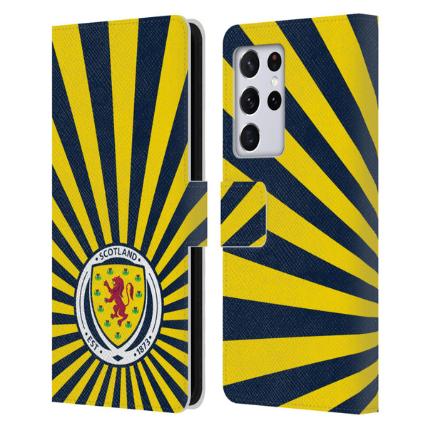 Scotland National Football Team Logo 2 Sun Rays Leather Book Wallet Case Cover For Samsung Galaxy S21 Ultra 5G