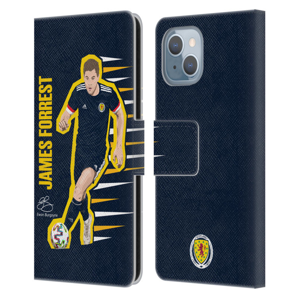 Scotland National Football Team Players James Forrest Leather Book Wallet Case Cover For Apple iPhone 14