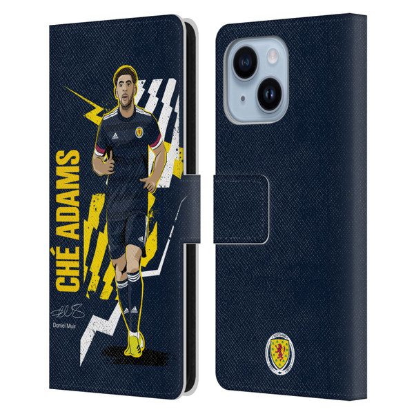 Scotland National Football Team Players Ché Adams Leather Book Wallet Case Cover For Apple iPhone 14 Plus