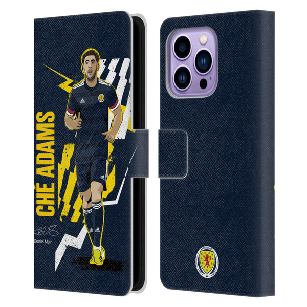 Scotland National Football Team Players Ché Adams Leather Book Wallet Case Cover For Apple iPhone 14 Pro Max