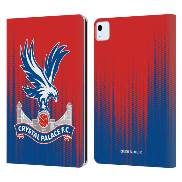 Crystal Palace FC Crest Halftone Leather Book Wallet Case Cover For Apple iPad Air 11 2020/2022/2024
