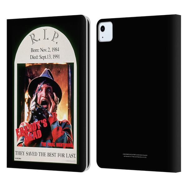 A Nightmare On Elm Street: Freddy's Dead Graphics The Final Nightmare Leather Book Wallet Case Cover For Apple iPad Air 11 2020/2022/2024