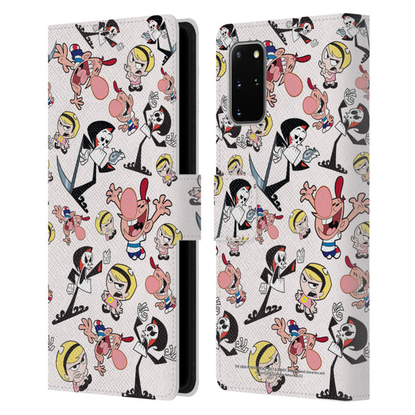 The Grim Adventures of Billy & Mandy Graphics Icons Leather Book Wallet Case Cover For Samsung Galaxy S20+ / S20+ 5G