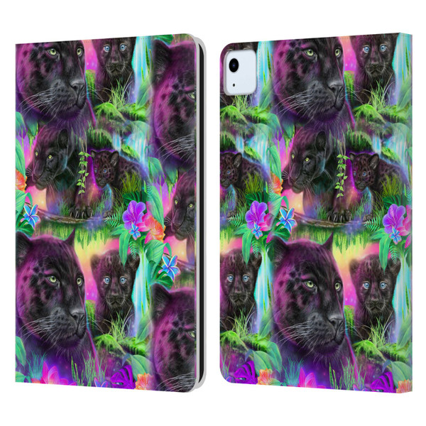 Sheena Pike Big Cats Daydream Panthers Leather Book Wallet Case Cover For Apple iPad Air 11 2020/2022/2024